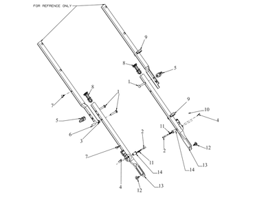 Handle Diagram and Parts List for SCP21E (18AEB9C5B10)(2021) Cub Cadet Lawn Mower